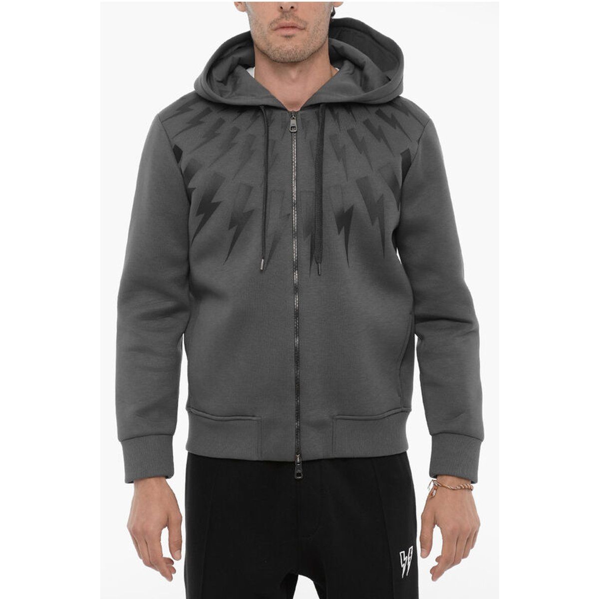 Slim Fit Hoodie mit Grafikprint