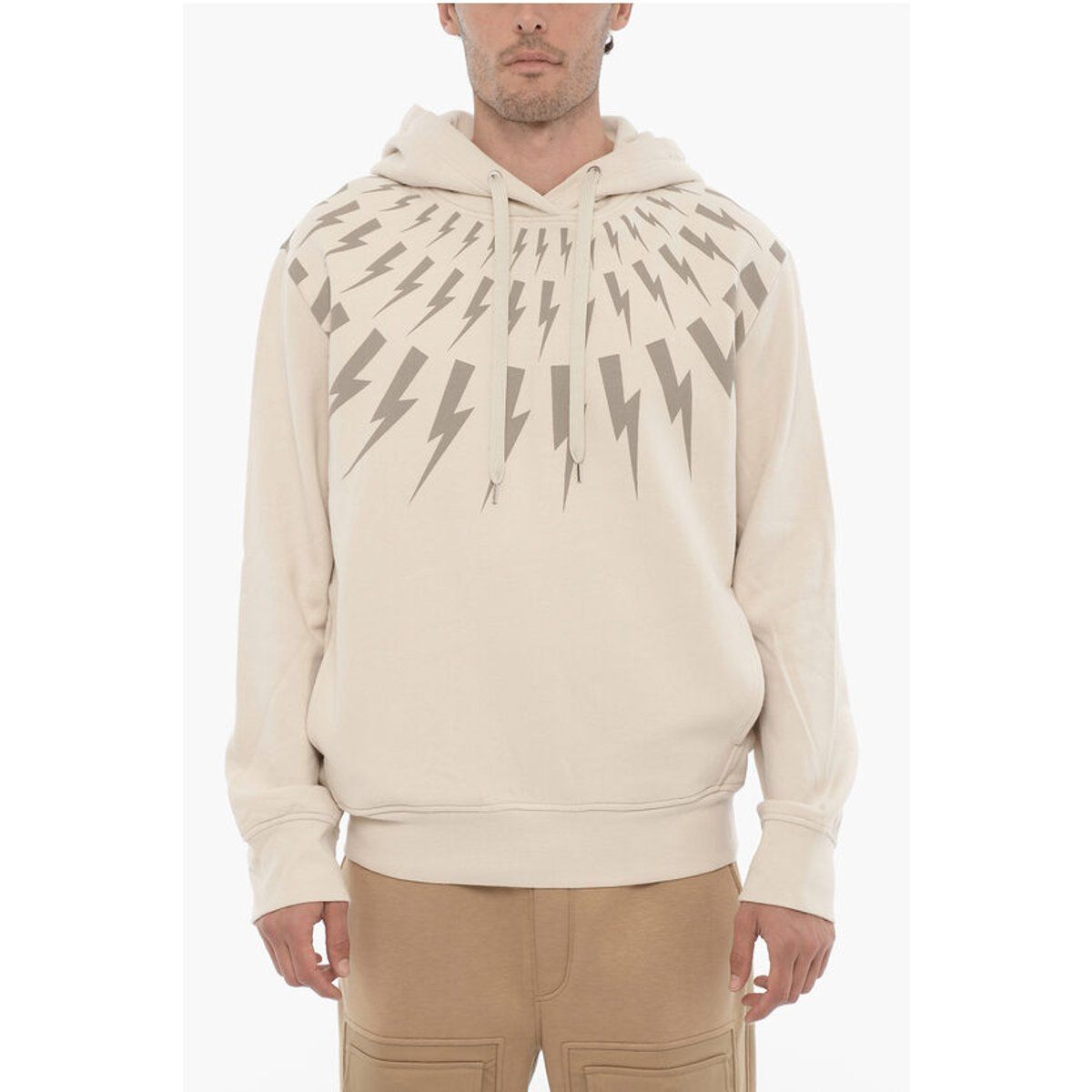 Hoodie mit grafischem Blitzdruck