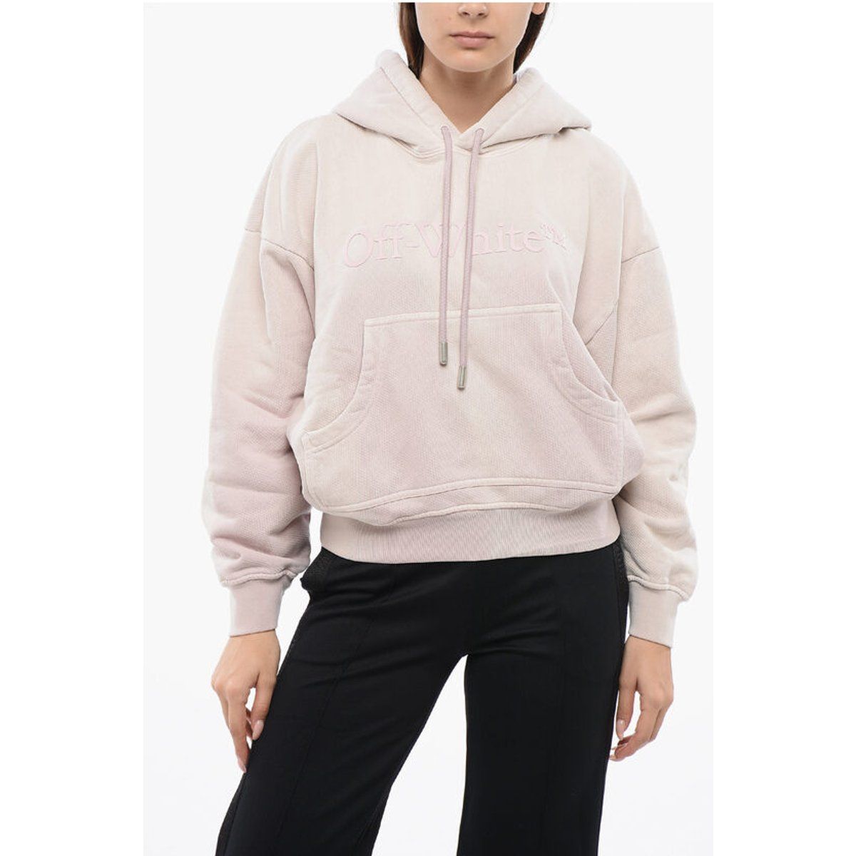 Hoodie mit Logo-Stickerei aus Baumwollmischung