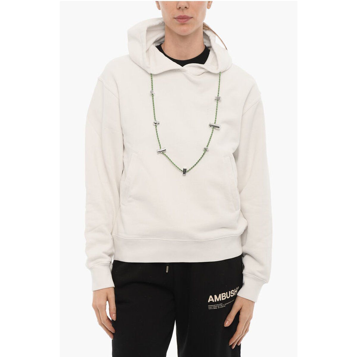 Hoodie mit abnehmbarem Stopper-Schmuck