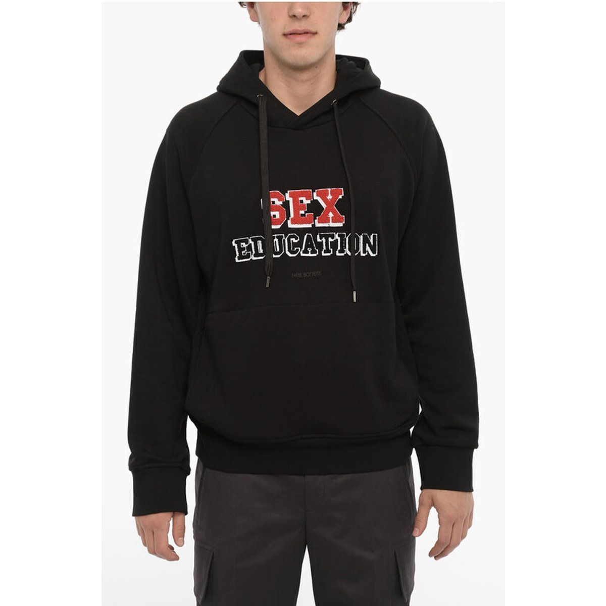 Baumwoll-Hoodie mit Varsity-Grafik