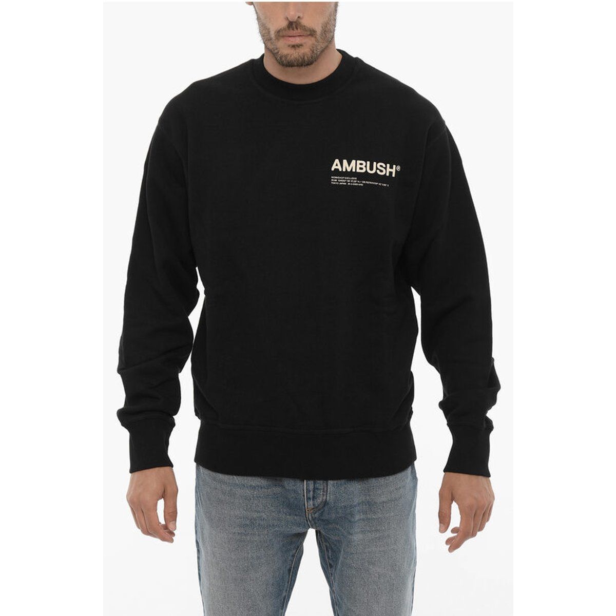 Schwarzes Sweatshirt aus Baumwolle mit Logo-Print
