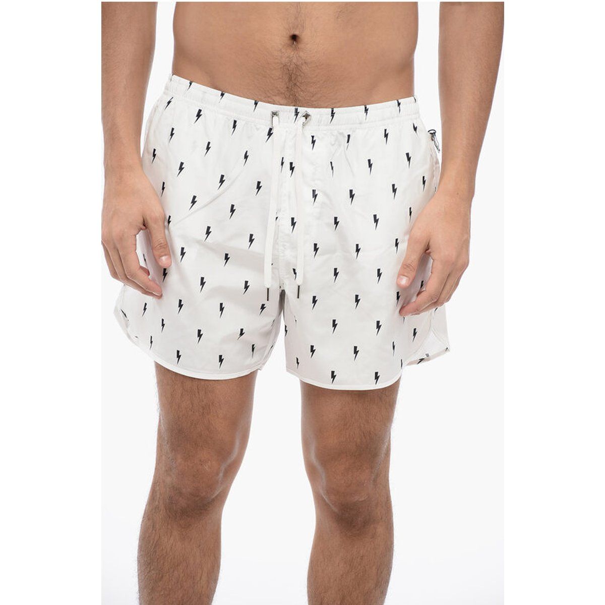 Badeshorts mit Blitzmuster