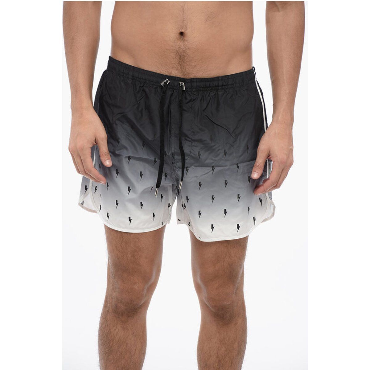 Gradient Badeshorts mit Blitzen