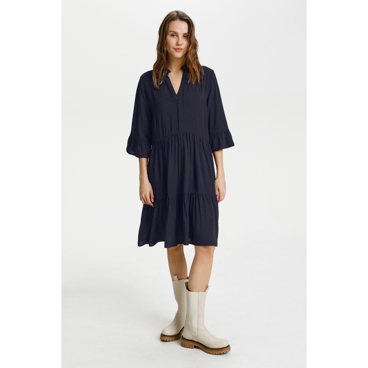 Kleid Lockere Passform blue