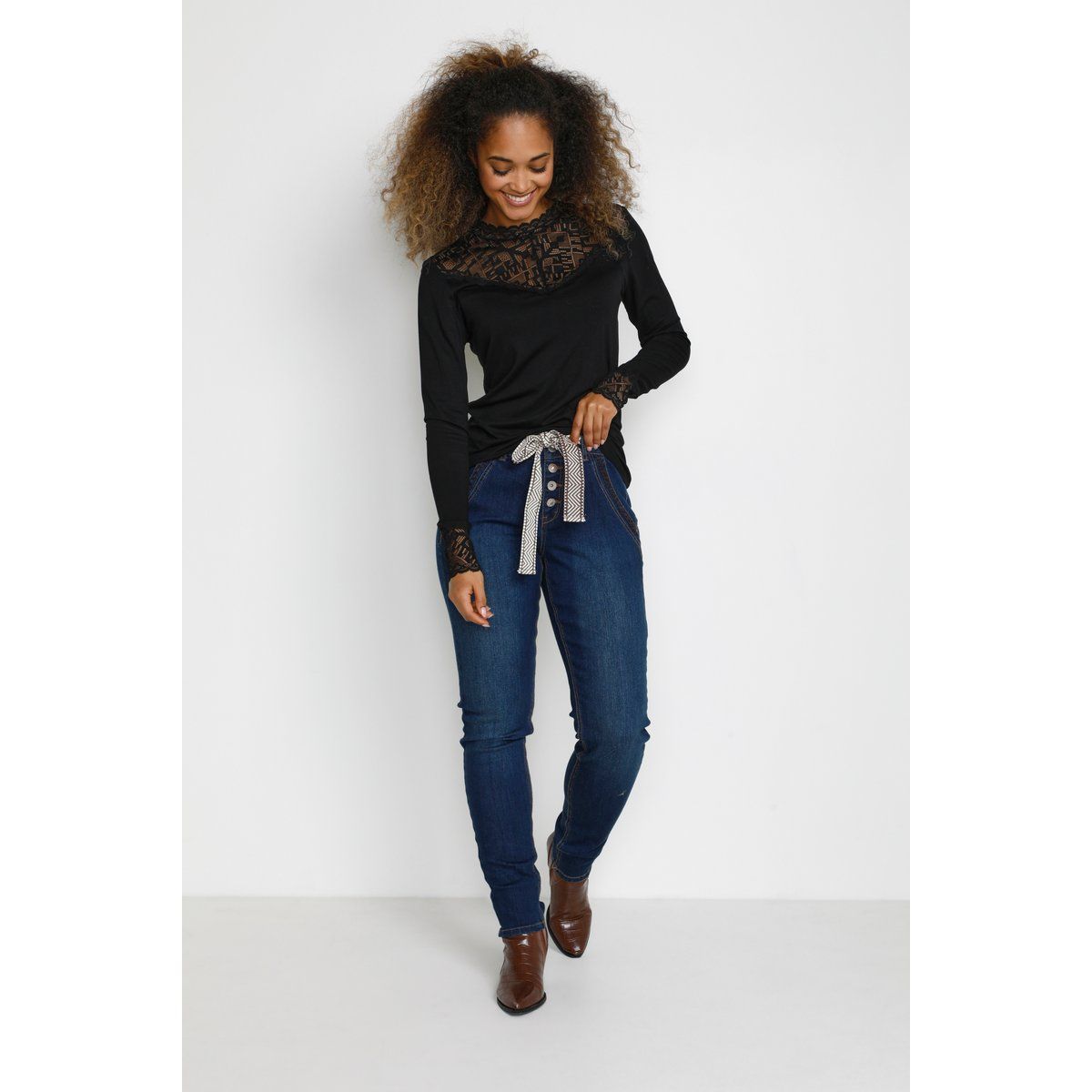 Langärmliges Slim Fit Oberteil