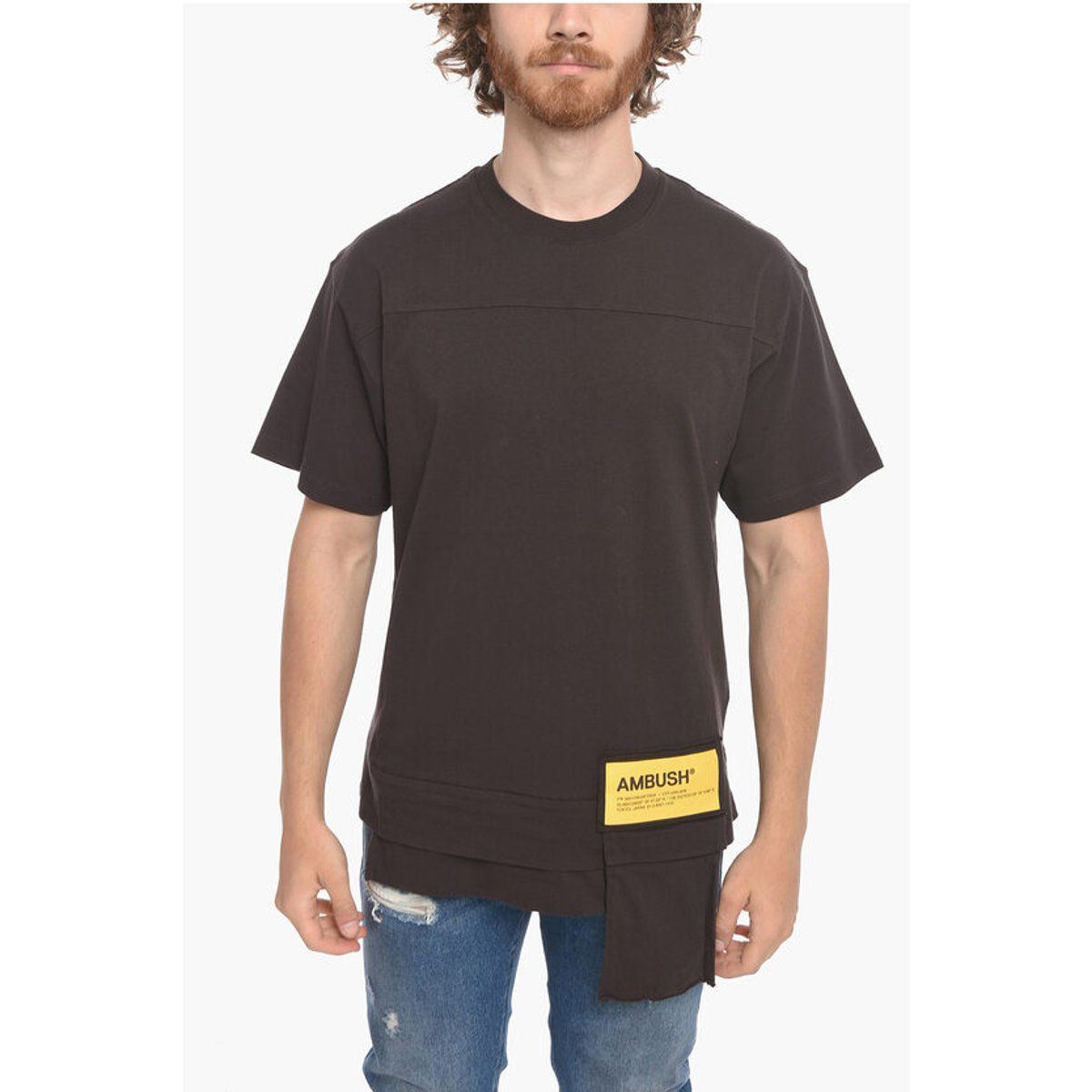 Asymmetrisches T-Shirt mit Logo-Detail