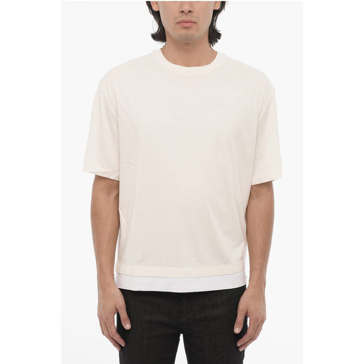 Schlichtes Slim Fit T-Shirt mit Rundhalsausschnitt