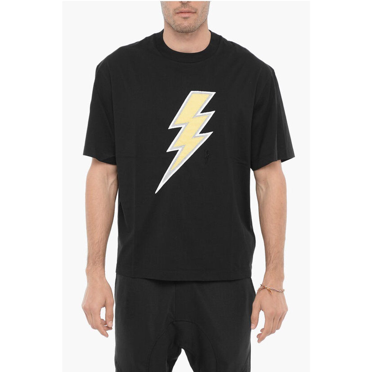 T-Shirt mit Blitz Grafikdruck
