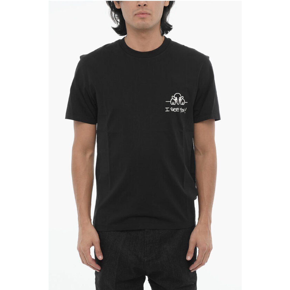 Slim Fit Baumwolljersey-T-Shirt mit Grafik