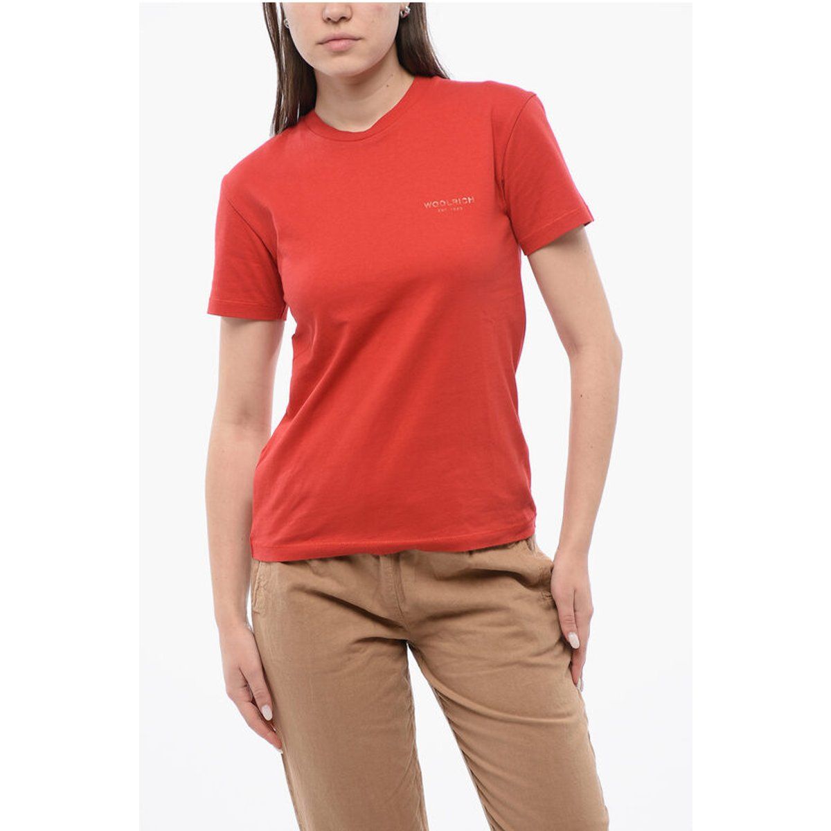 Klassisches Baumwoll-T-Shirt mit Rundhalsausschnitt