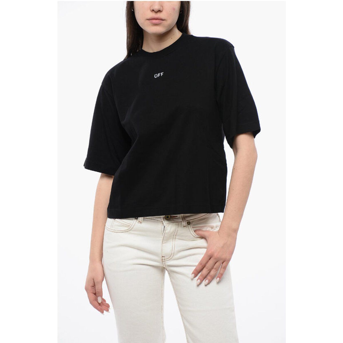 Minimalistisches Logo Cropped T-Shirt