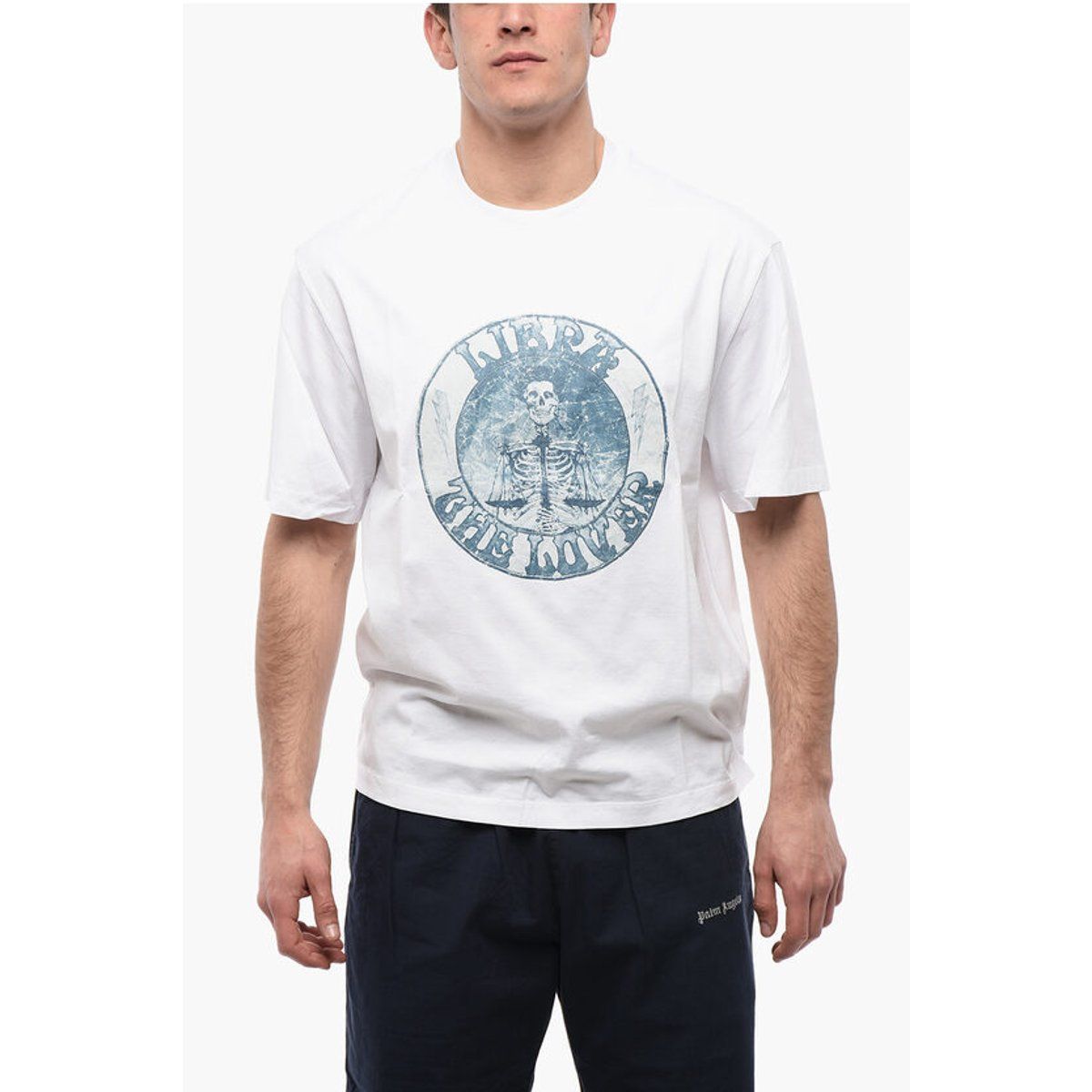 T-Shirt aus Baumwolle mit Grafik-Print und Rundhalsausschnitt