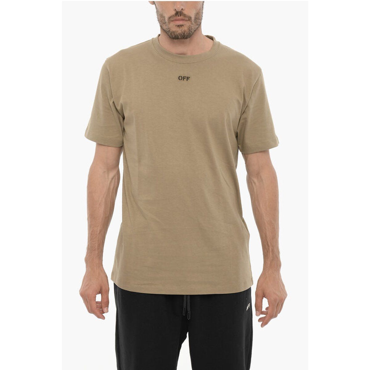 Slim Fit T-Shirt mit gesticktem Logo