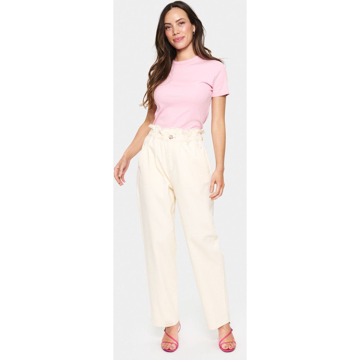 T-shirt Gerade Passform pink