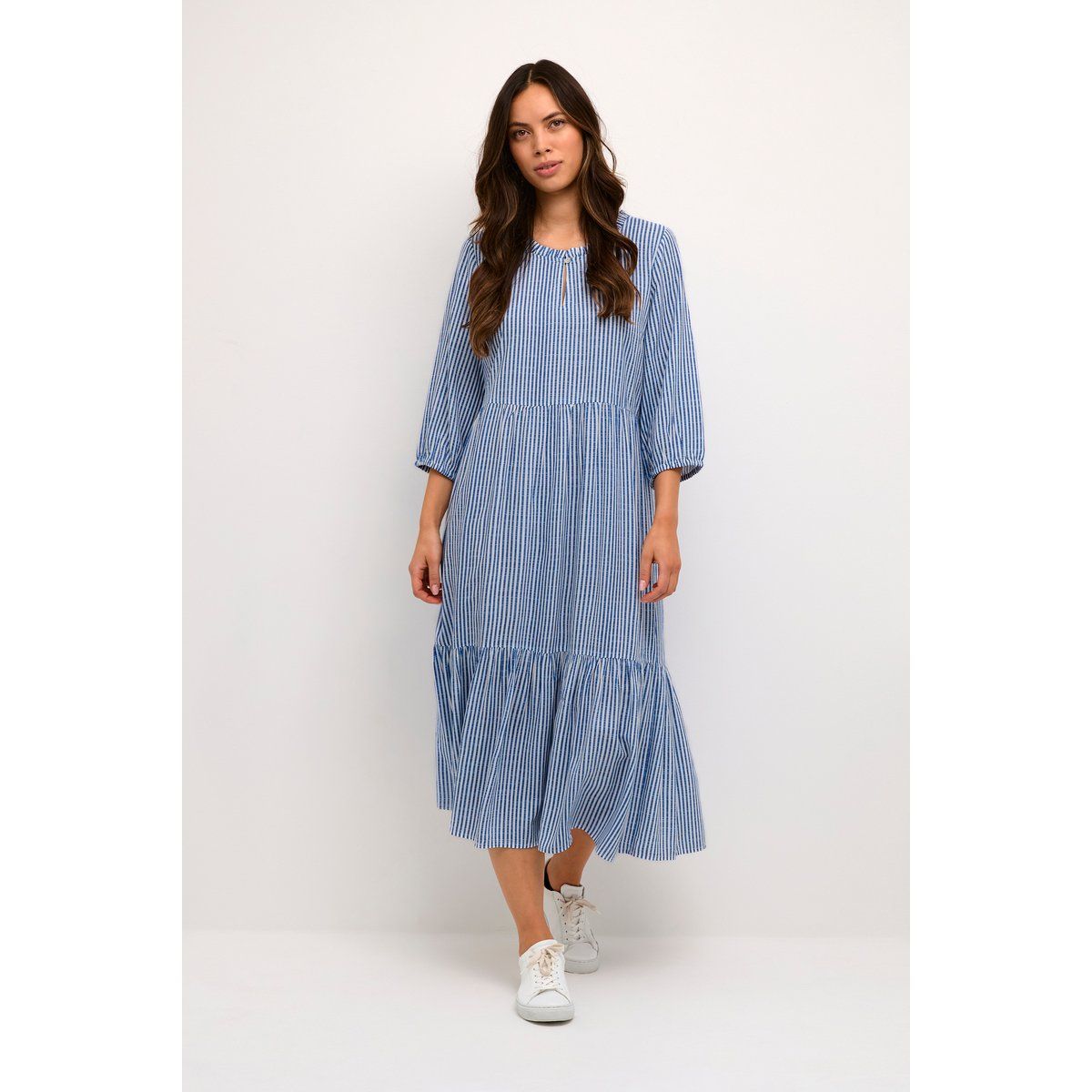 Kleid A-shape blue white