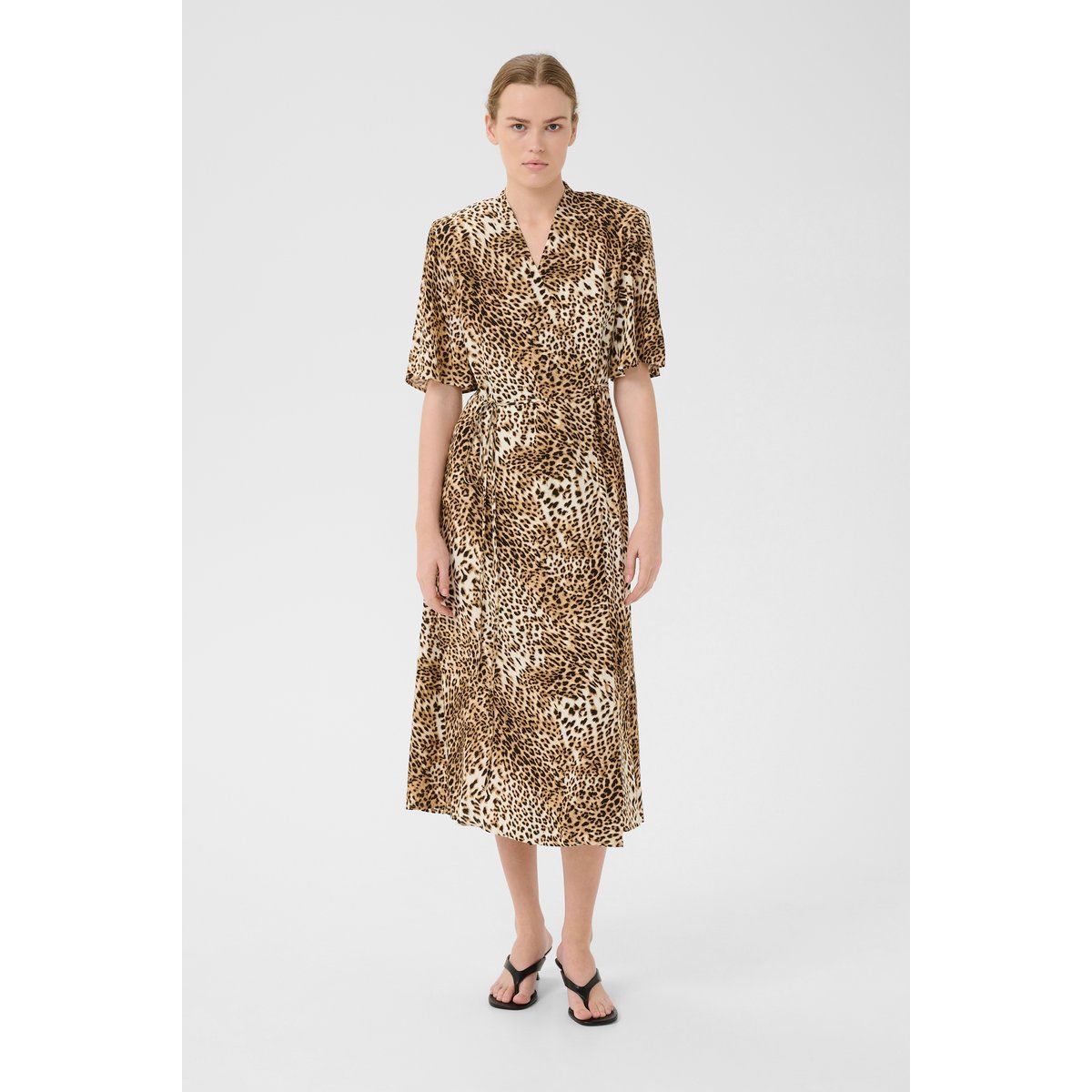 Locker geschnittenes Midikleid mit Animal-Print