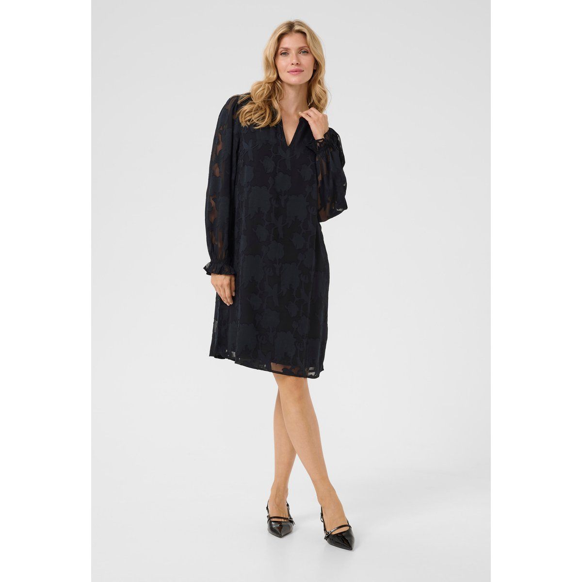Elegantes A-Linien-Kleid mit Blumenmuster