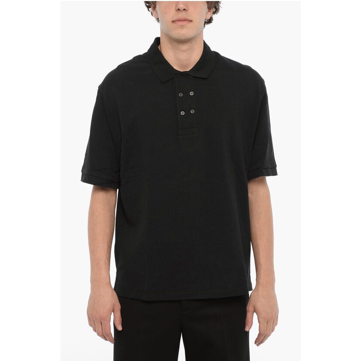 Locker geschnittenes Piqué-Poloshirt aus Baumwolle