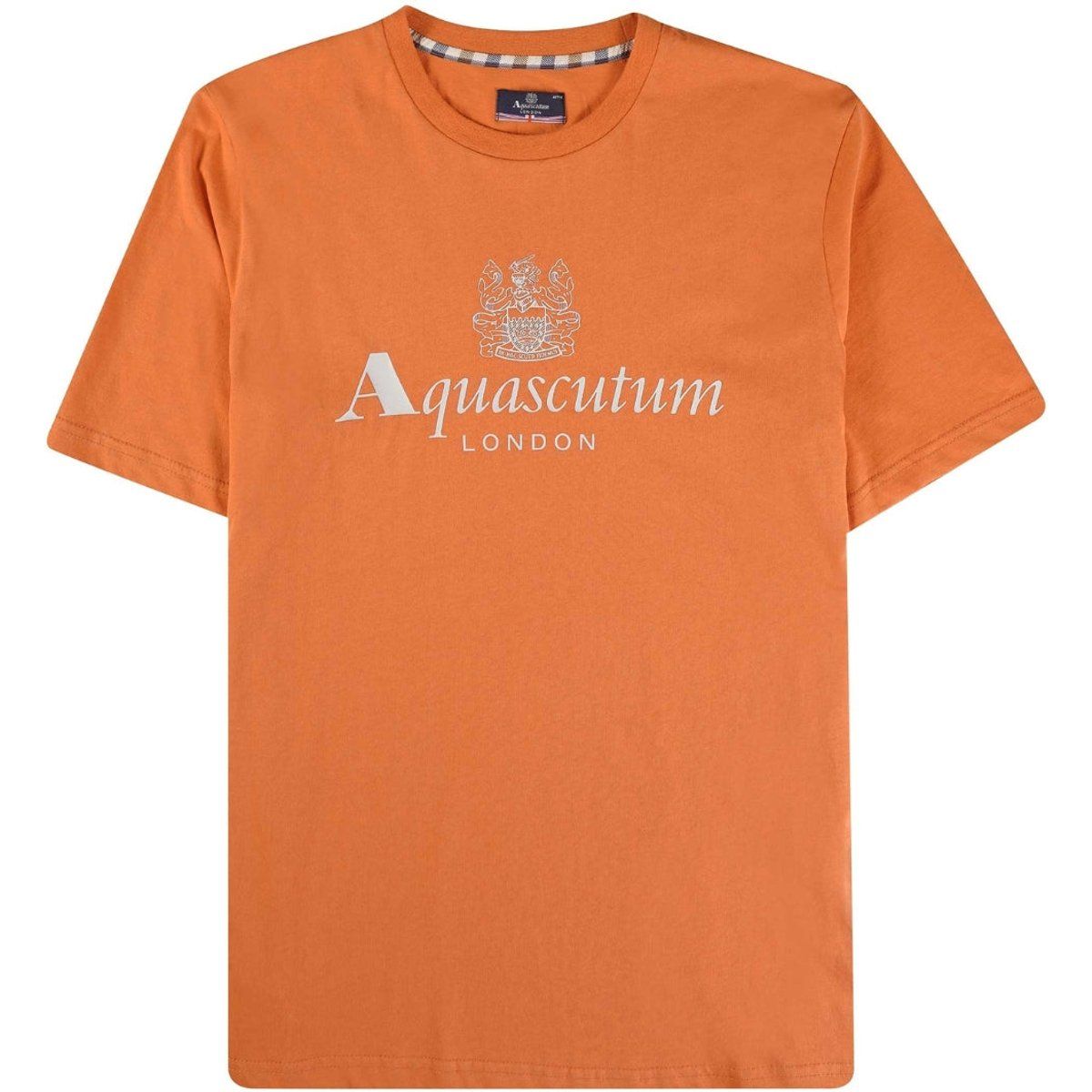 Orangefarbenes T-Shirt mit Logo