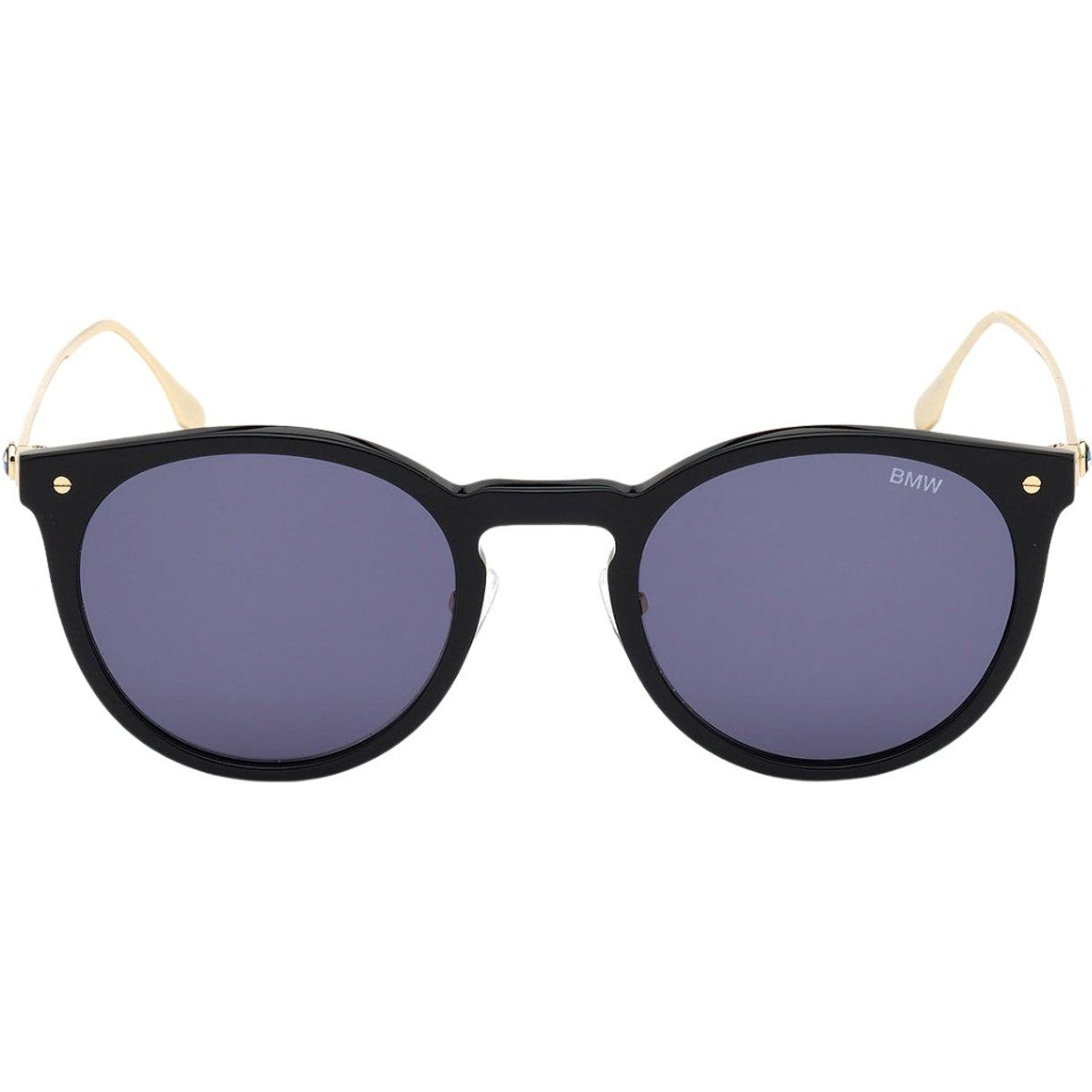 Sonnenbrille mit runden Gläsern und blauen Linsen