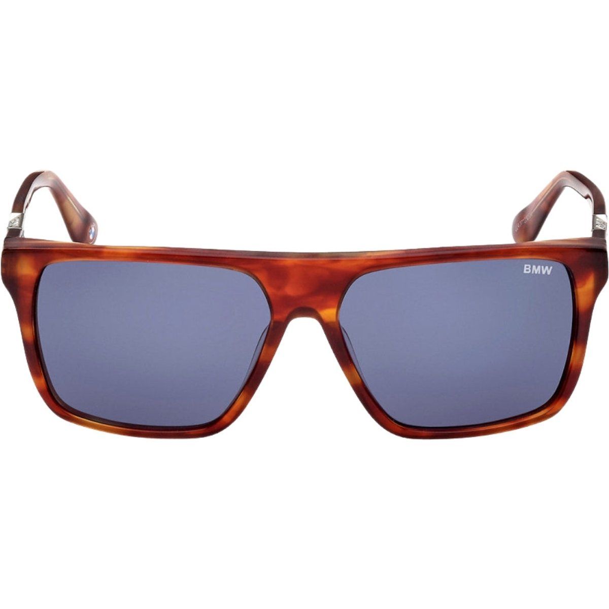 Rechteckige Sonnenbrille in Havanna-Rot