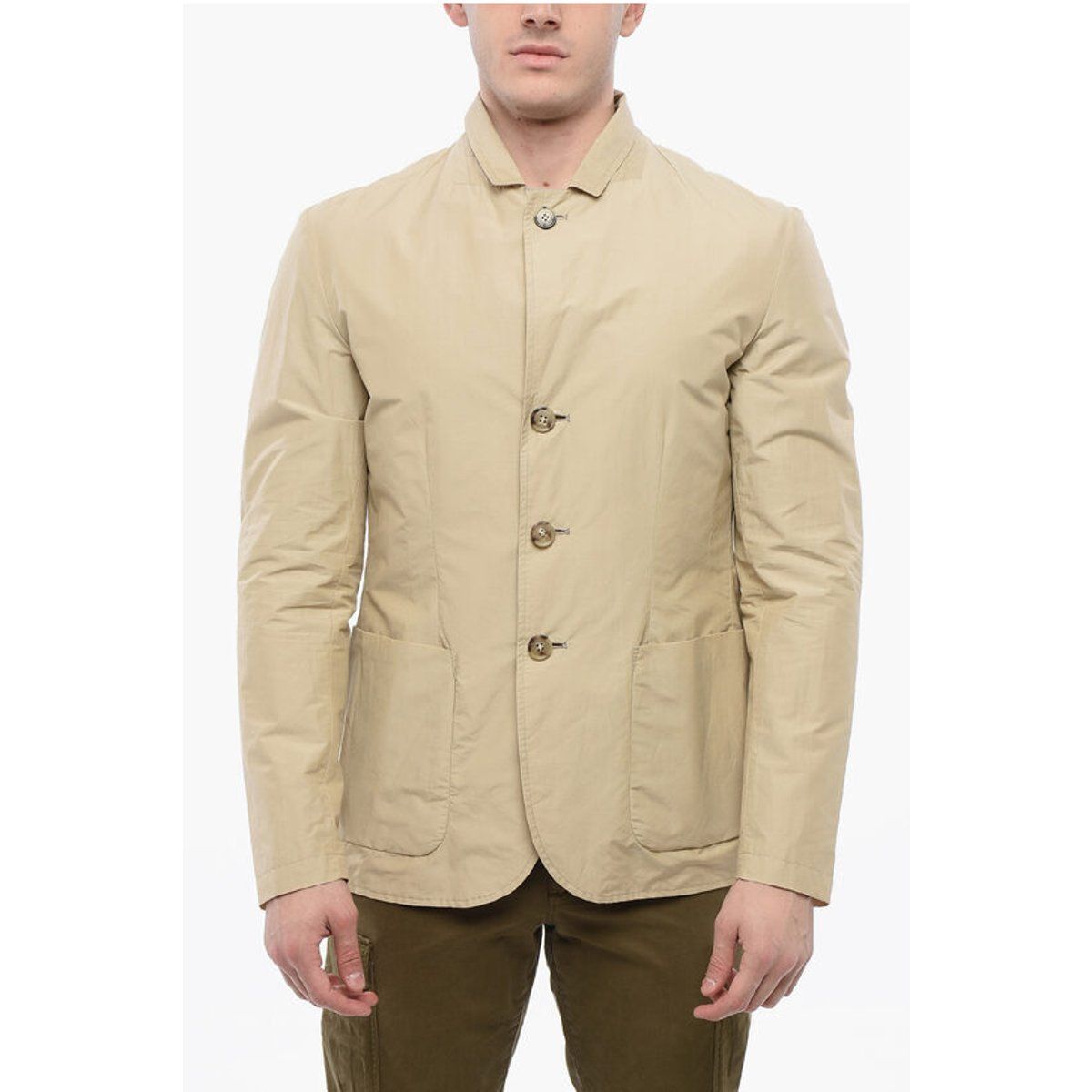 Herren Beige Leichte Freizeitjacke