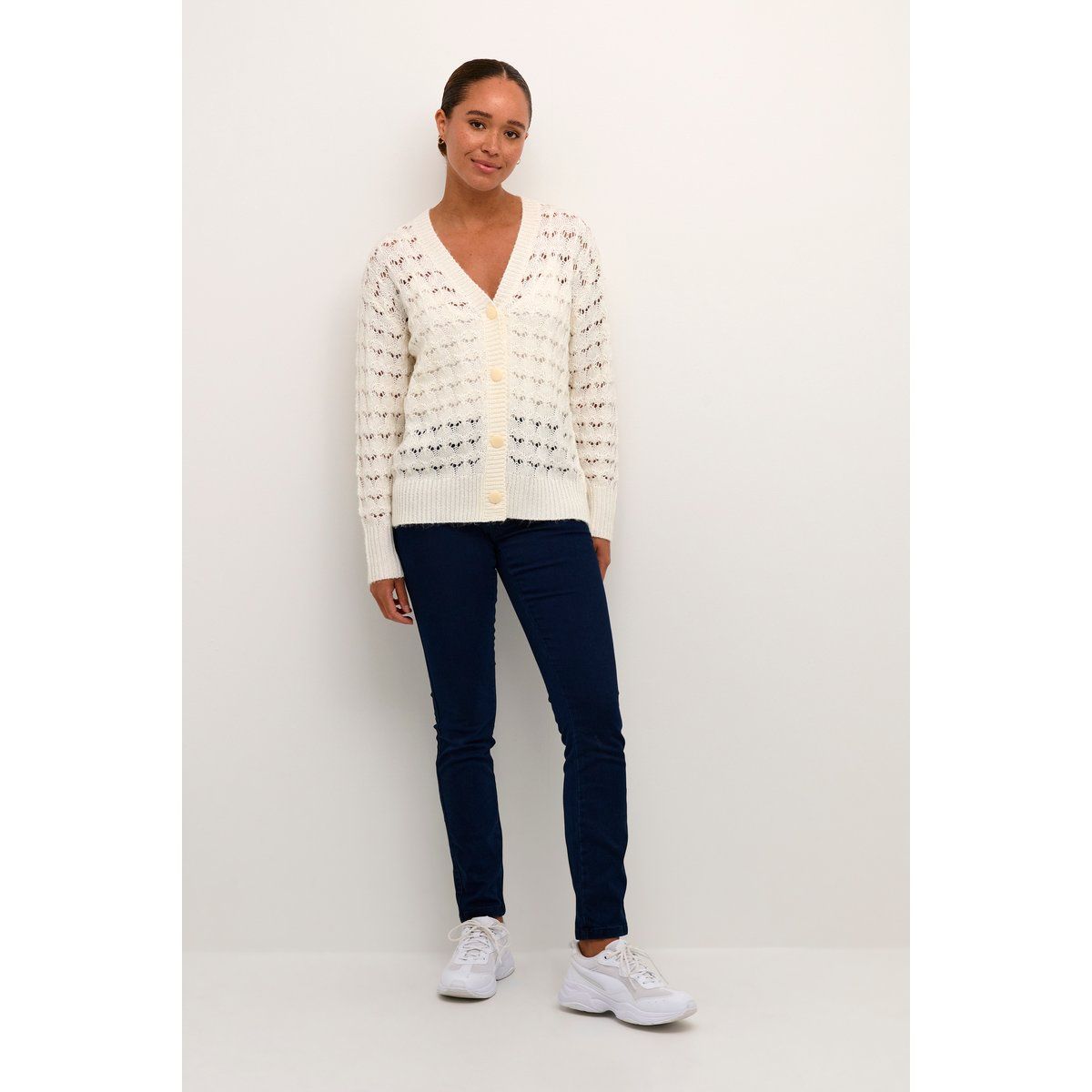 Strickjacke Regular fit white