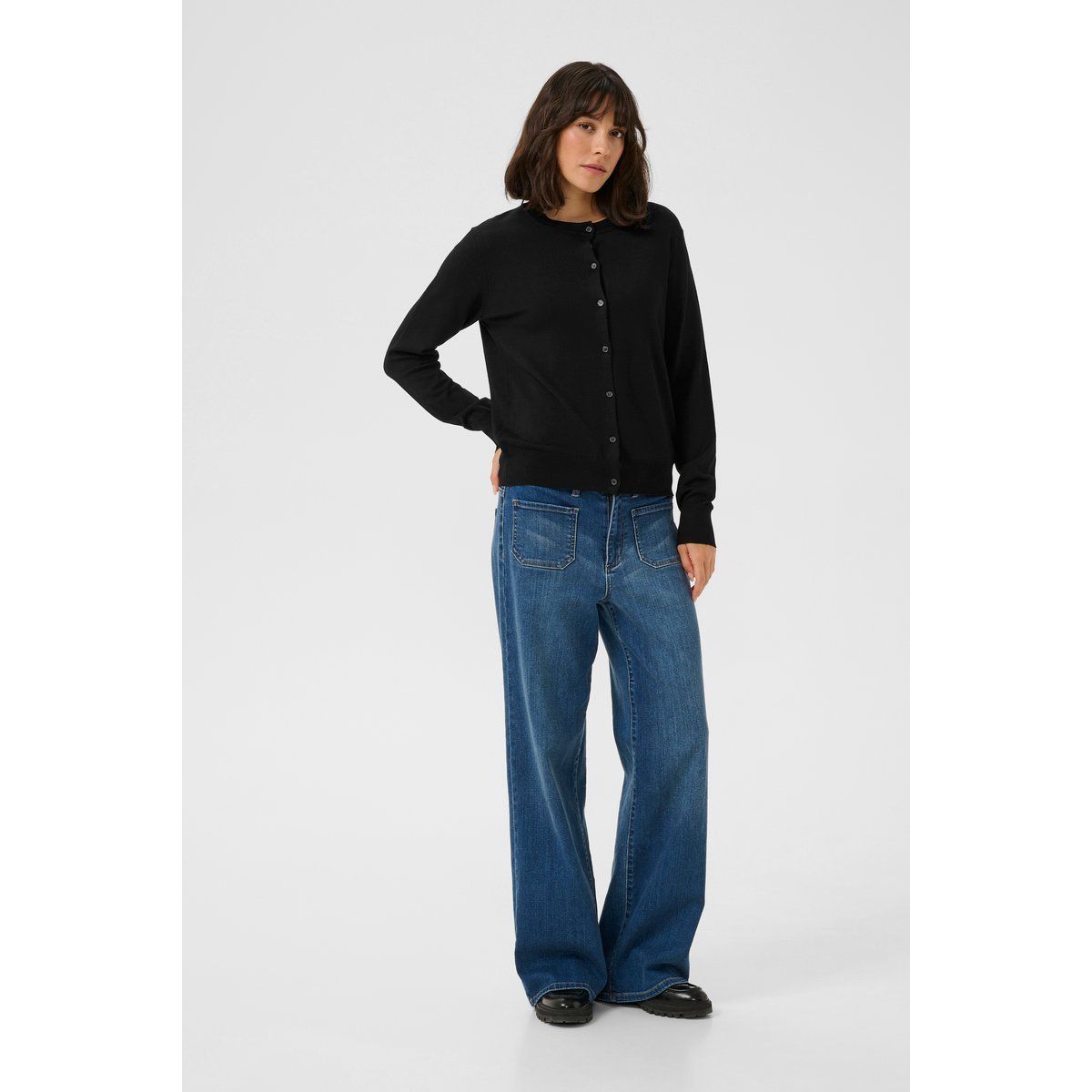 Strickjacke Regular fit black