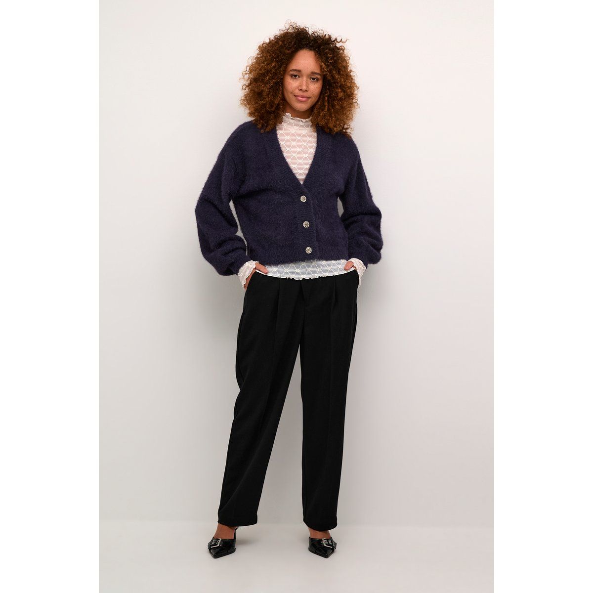 Strickjacke mit Baggy-Passform