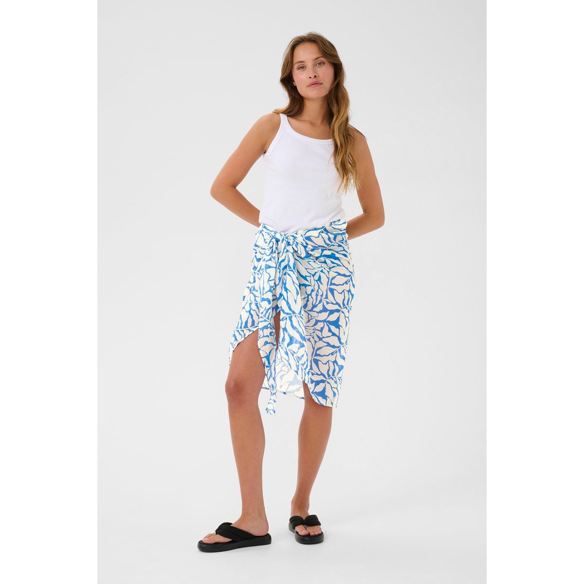 Sarong mit Blattmuster-Print