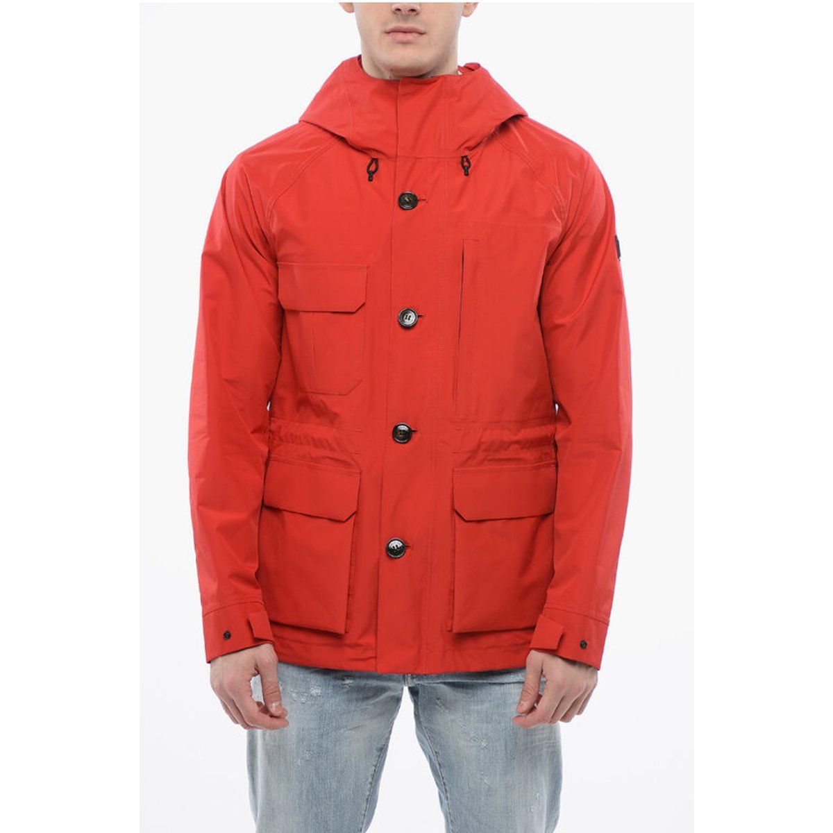 Herren Feldjacke mit Kapuze und Knöpfen