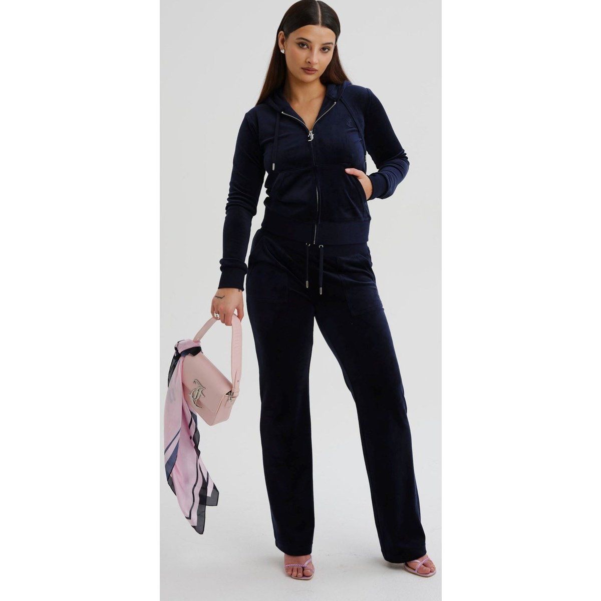 Juicy Couture Del Ray Polyester Damen Jogginghosen Blau