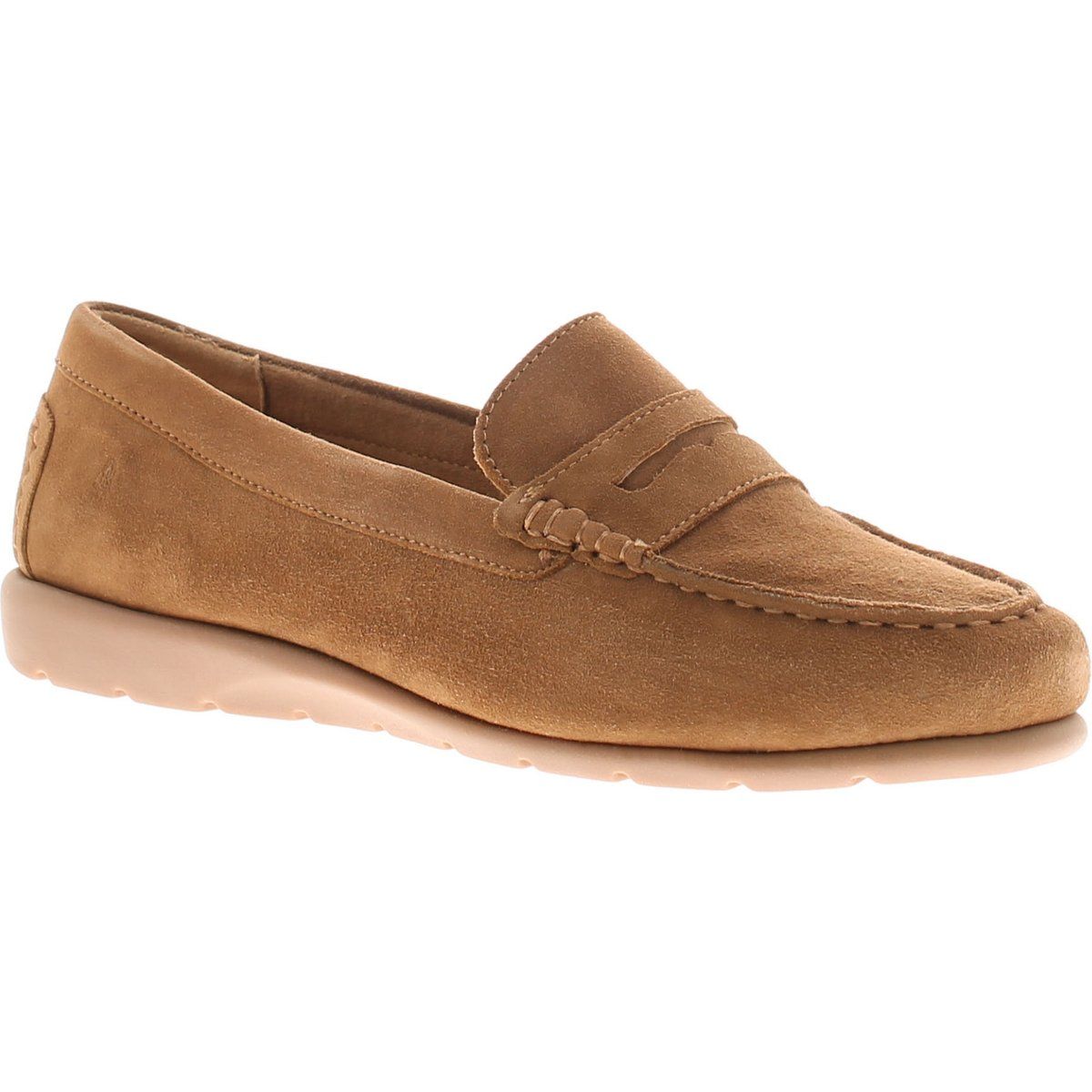 Hush Puppies Shelby Suede Damen Wildleder Schlupfschuhe In Tan