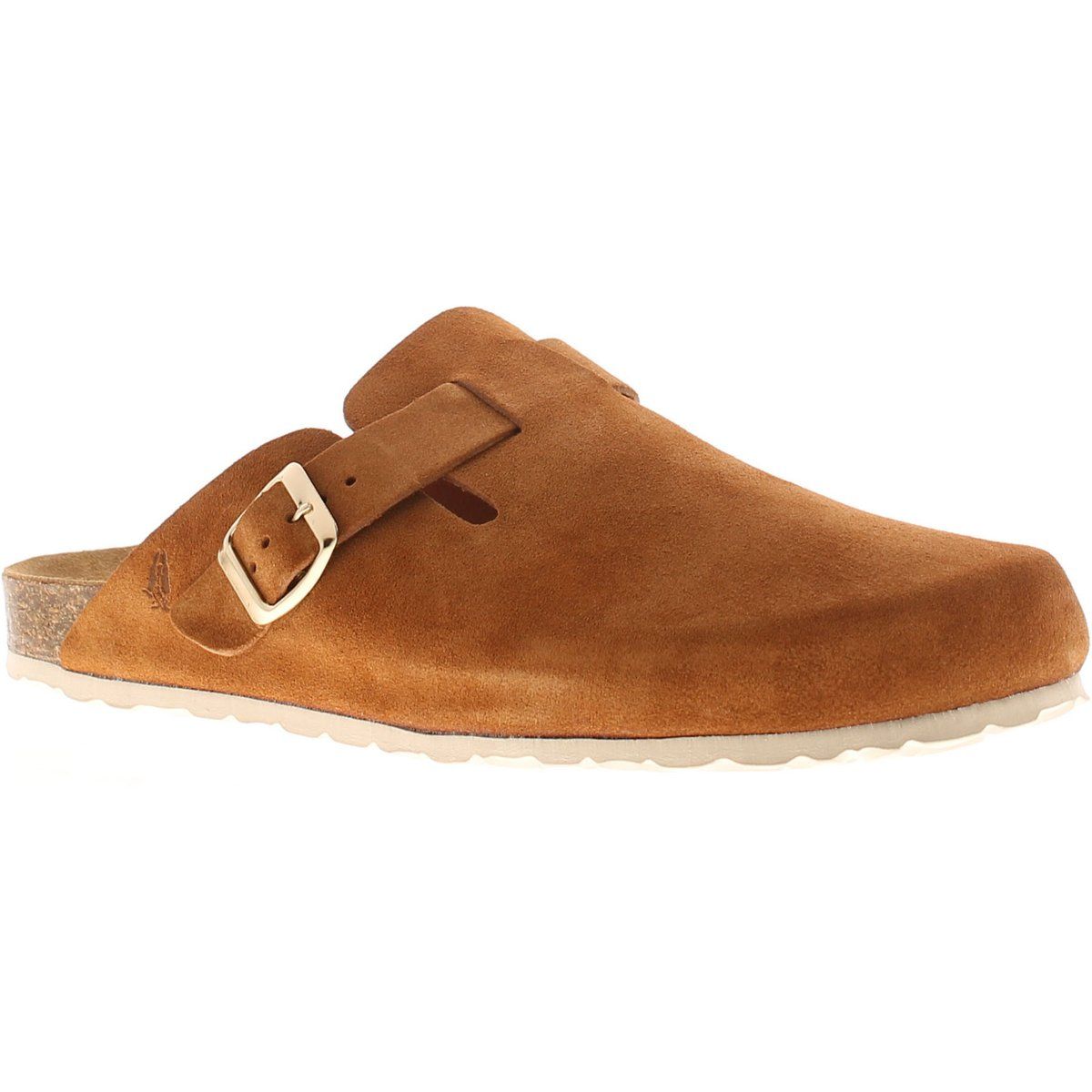 Hush Puppies Damen Sandalen Bailey Geschlossene Zehe Mule Leder Flach Slip-On Beige