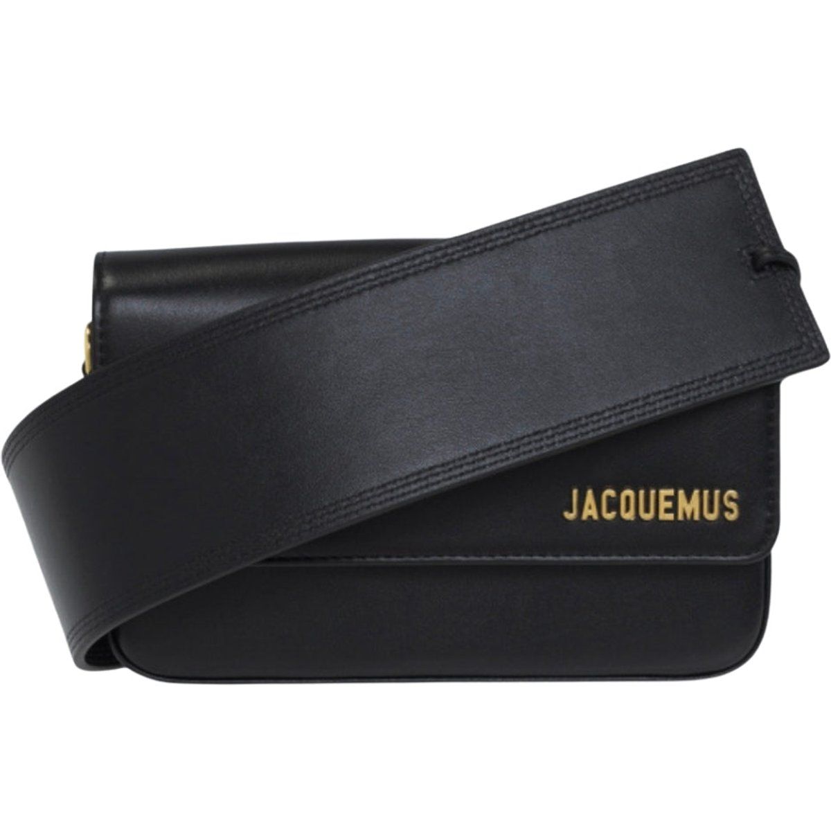 Elegante schwarze Leder Umhängetasche