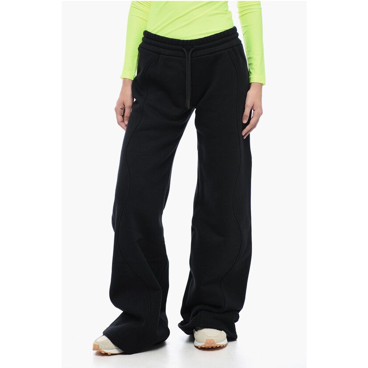Relaxte Schwarze Baumwoll Jogginghose