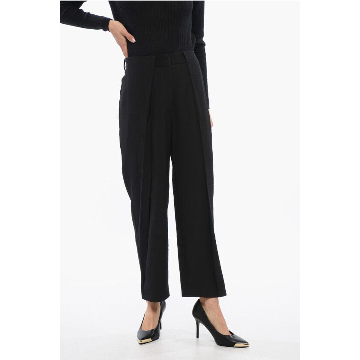 Hochtaillierte, schmal zulaufende Hose