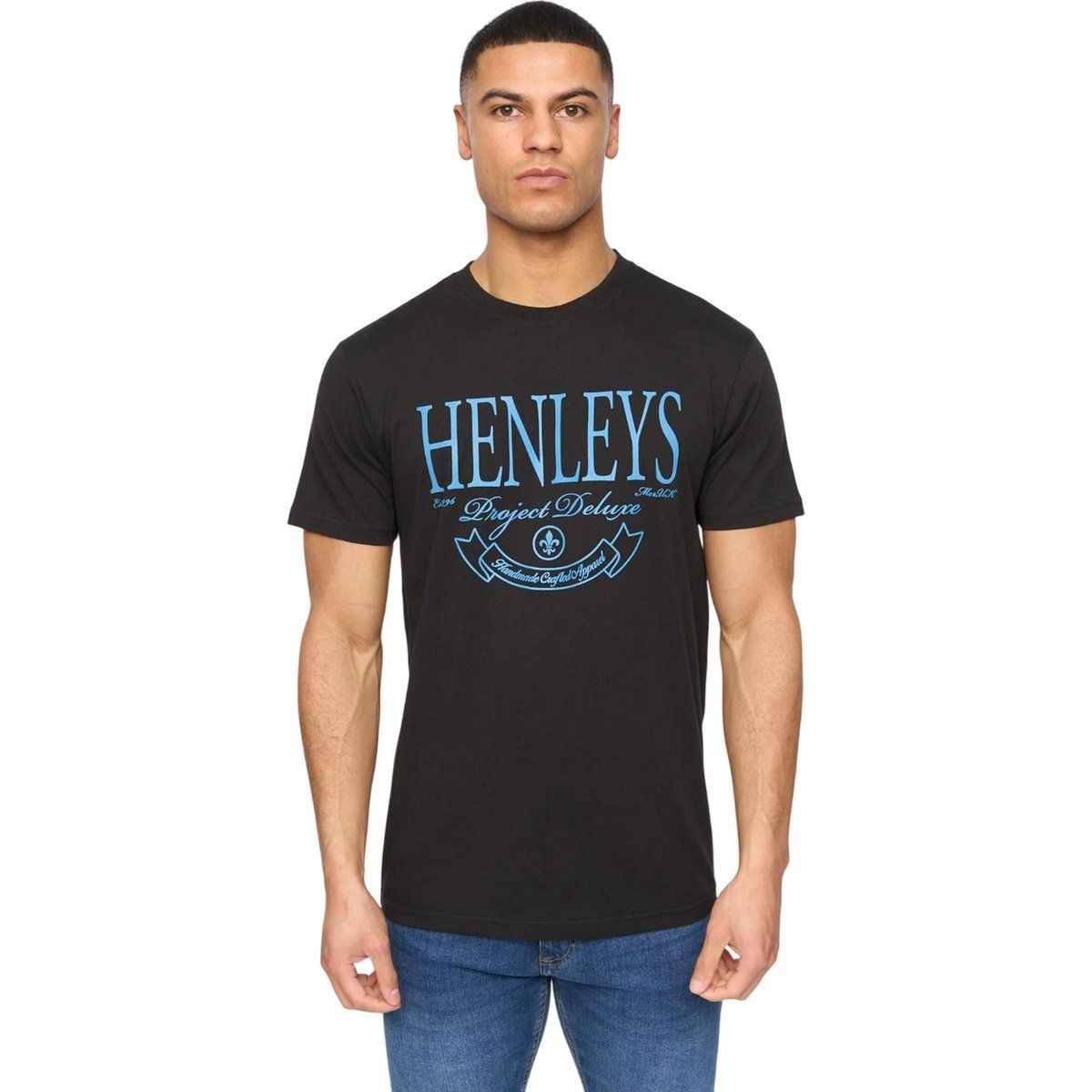 Henleys - "Henbank" T-Shirt für Herren (Schwarz)
