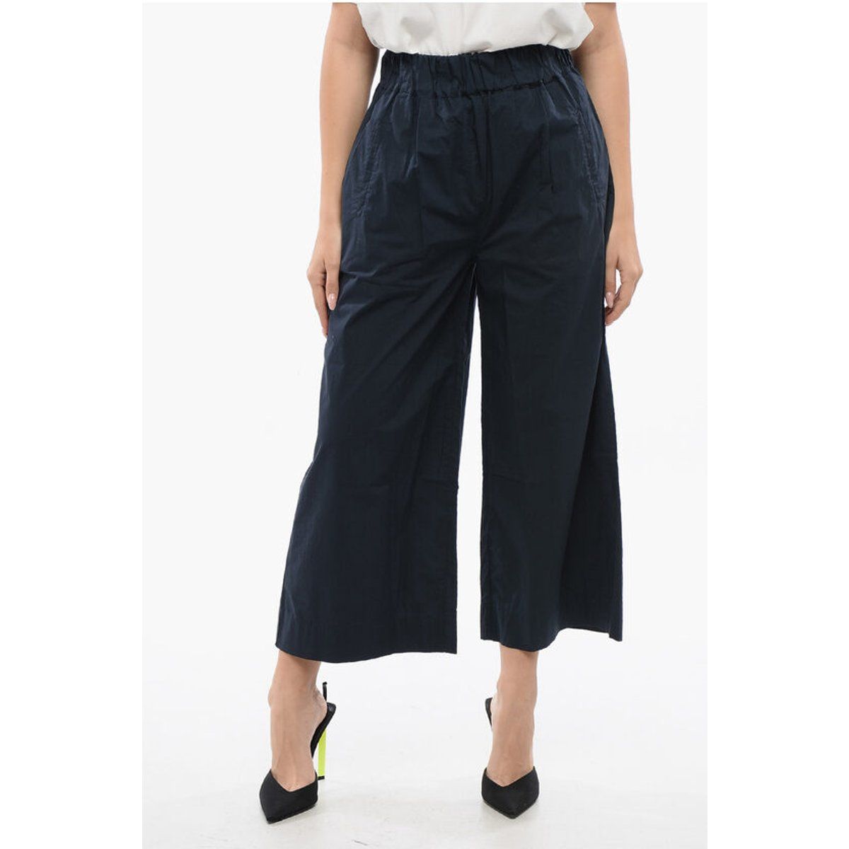 Cropped Baumwoll-Popeline Culottes
