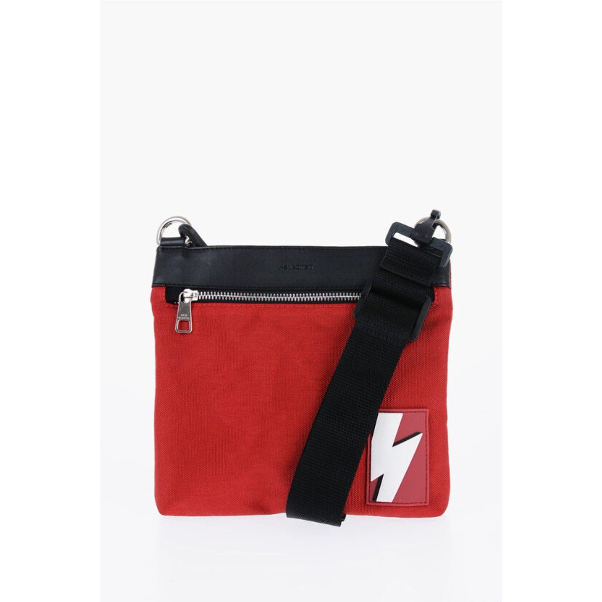Rote und schwarze Nylon Sacoche Tasche