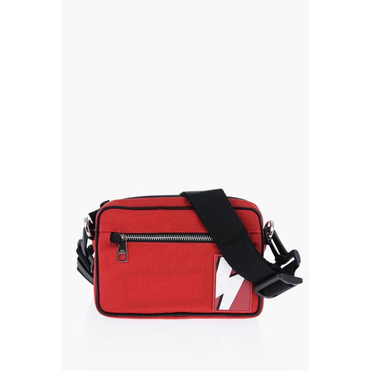Rote Gürteltasche aus Nylon mit Logo-Patch