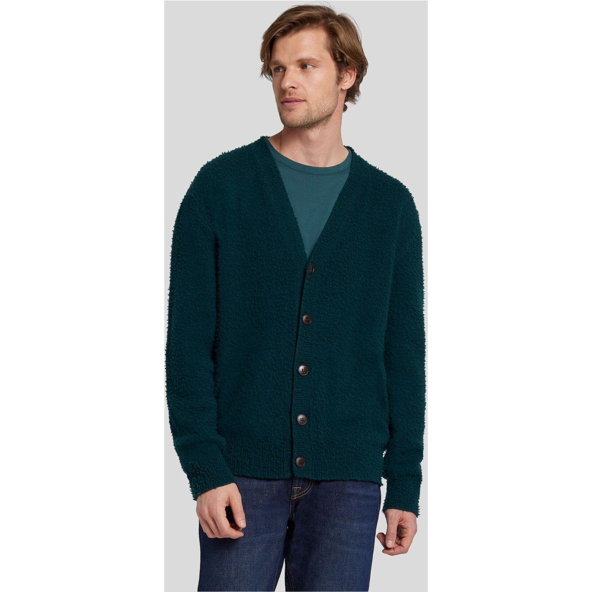 Strukturierter Casentino-Woll-Cardigan