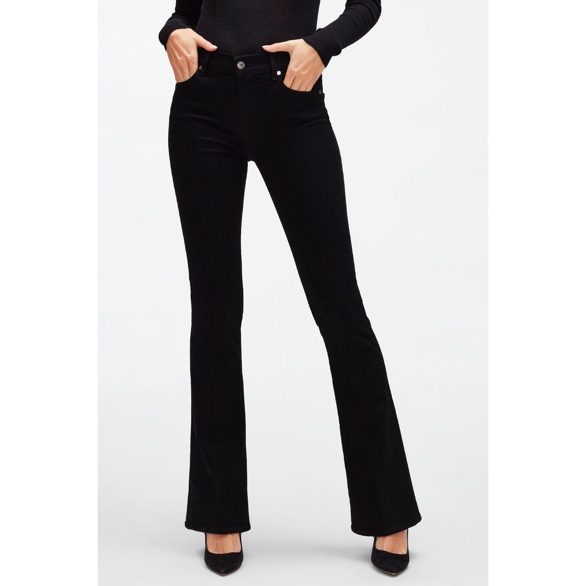Mittelhohe Bootcut-Jeans