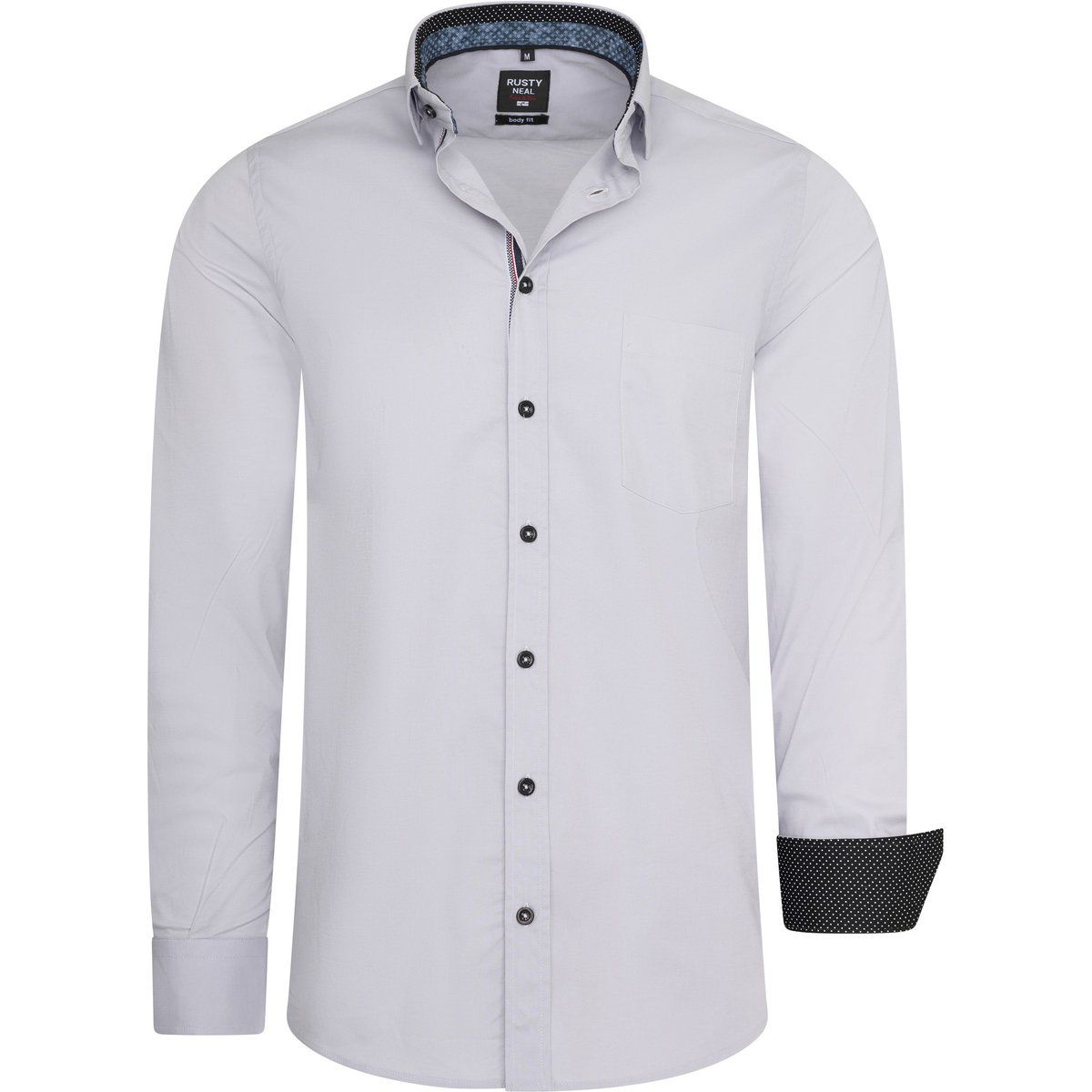 Business-Casual Hemd mit Kontrastdetails
