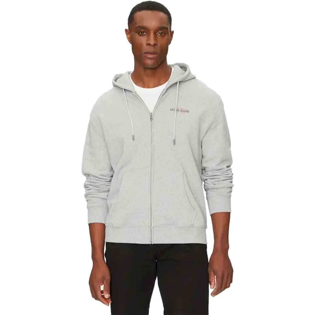 Herren Zip-Up Baumwollmischung Kapuzenpullover