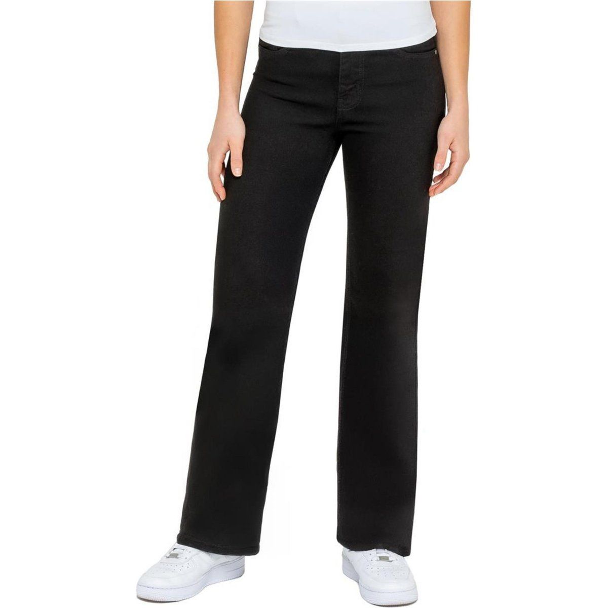Mid-Rise Jeans mit weitem Bein