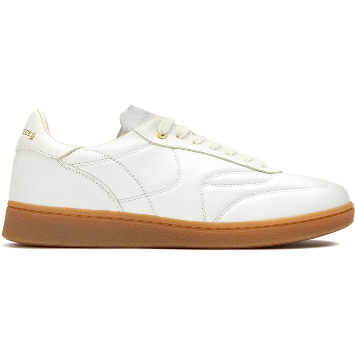 Weißer Low-Top Court Sneaker aus Leder
