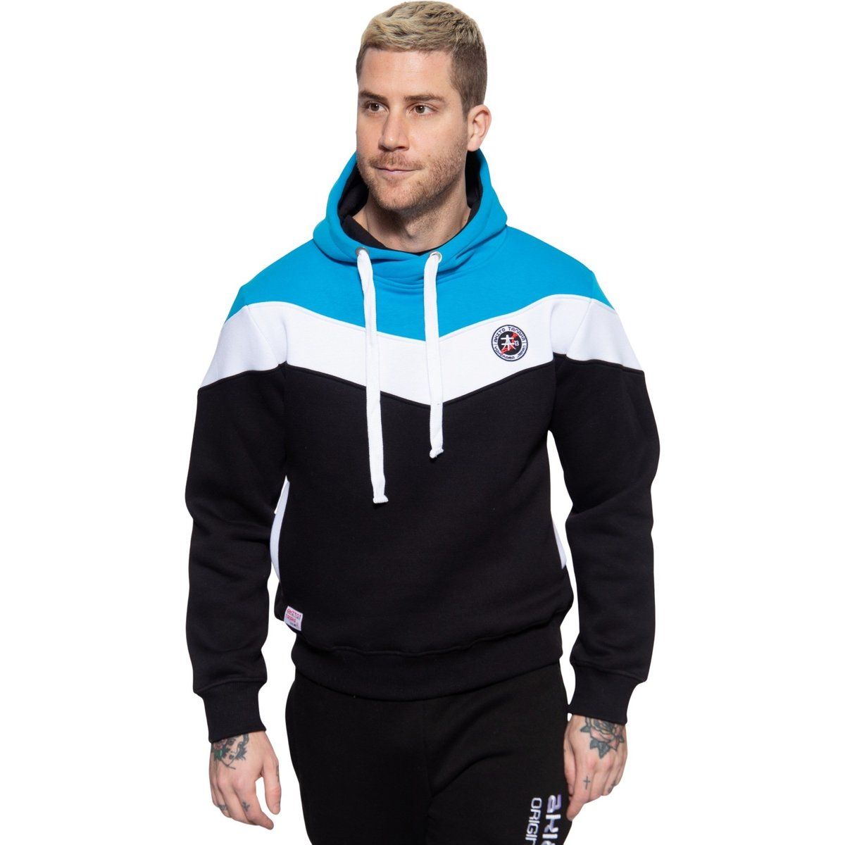 Farbenblock Kapuzenpullover