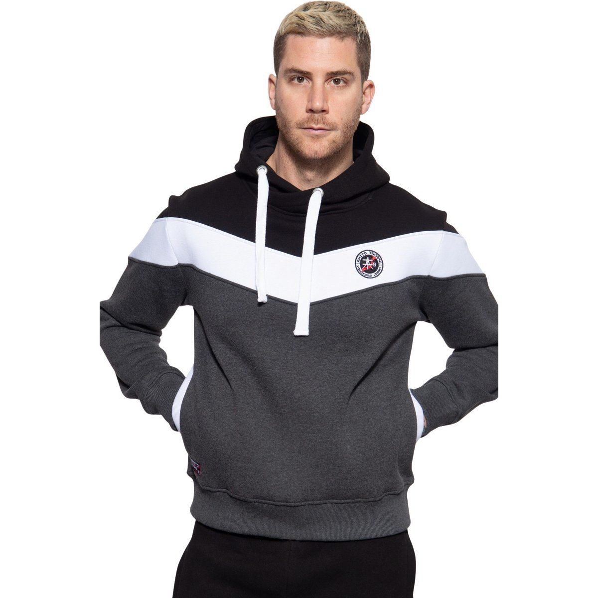 Farbblock Kapuzenpullover